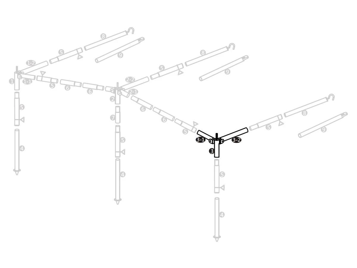 Luifelframe 25mm Linker Hoekstuk 5 Luifelframe 25mm Linker Hoekstuk - Afbeelding 3