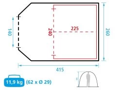Obelink Benidorm 4 CoolDark Tunneltent 17 Obelink Benidorm 4 CoolDark Tunneltent -Kortingswinkel voor buitenkamperen 576613 576613 images other obelink benidorm 4 blue afb7 2 ecommerce