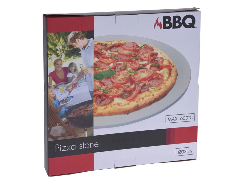 Merkloos BBQ Ø 33 Cm Pizzasteen 4 Merkloos BBQ Ø 33 Cm Pizzasteen - Afbeelding 2