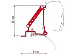 Fiamma F45 Adapter Ducato H2 Vanaf 2006