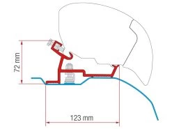 Fiamma F80/F65 Adapter Ducato H2 >2006