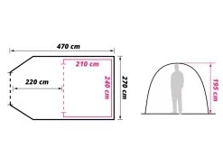 Obelink Albatros 4 Easy Air Tunneltent -Kortingswinkel voor buitenkamperen obelink albatros easy air floor plan ecommerce 6173