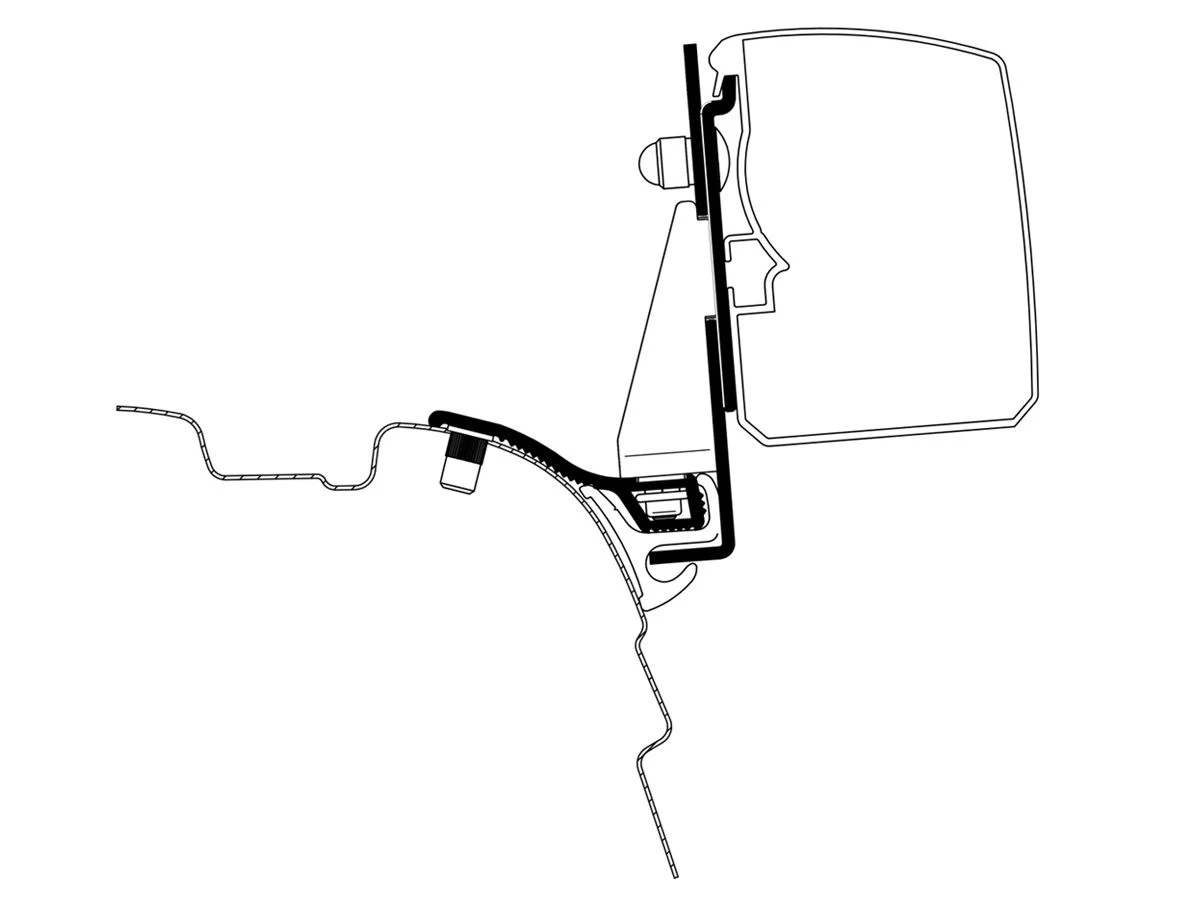 Thule Adapter 3200 VW T5/T6 Multirail Reimo 3 Thule Adapter 3200 VW T5/T6 Multirail Reimo