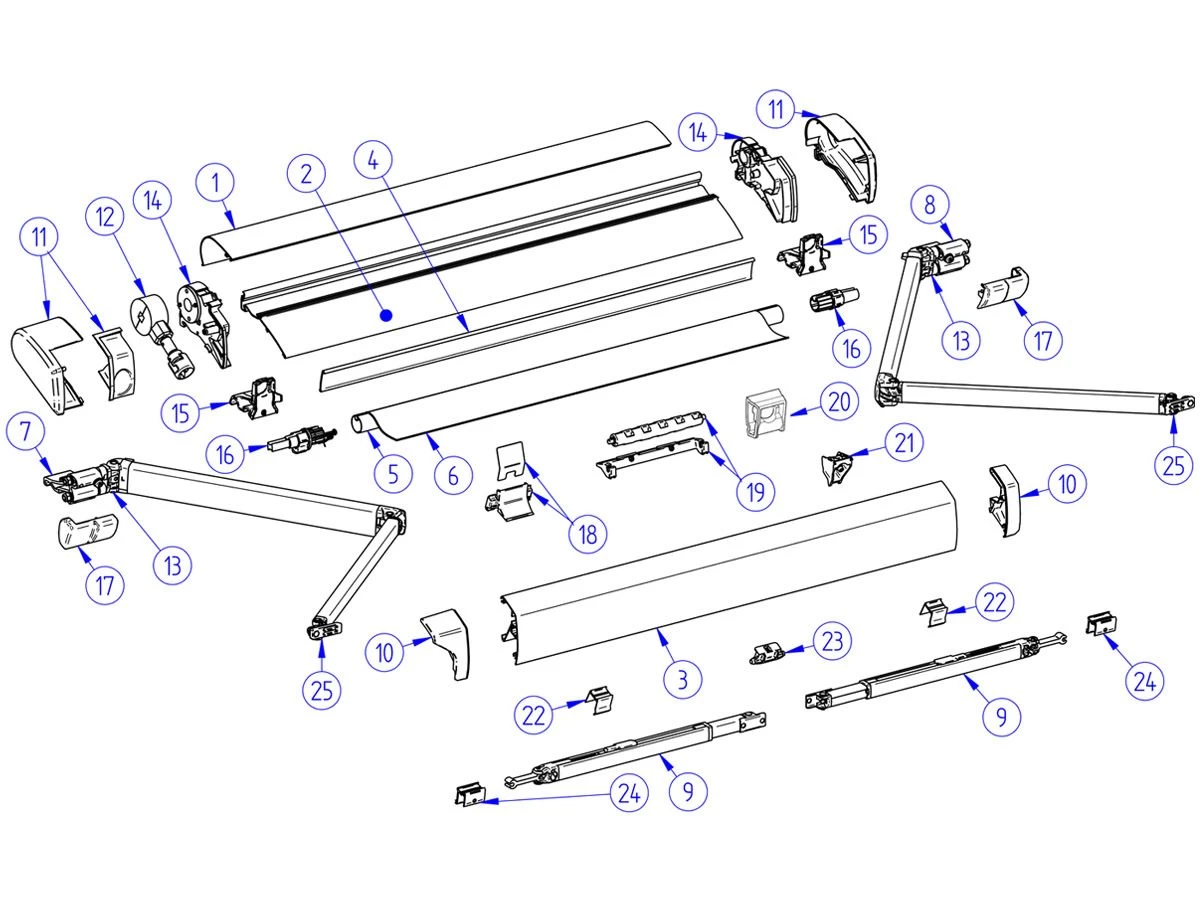 Thule Omnistor Knikarm Rechts 6200 300-450 3 Thule Omnistor Knikarm Rechts 6200 300-450